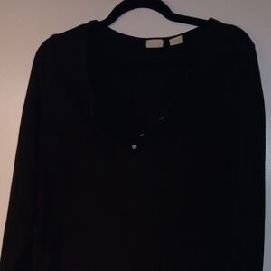 Levi's Black Ribbed Long Sleeve Shirt